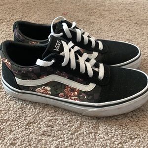 Vans floral print youth size 5